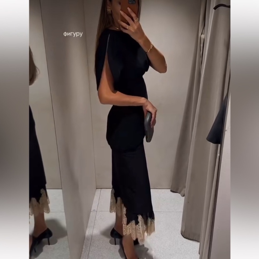 ZARA Combined Lace Skirt ZW Collection - Picture 9 of 15